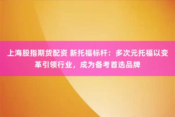 上海股指期货配资 新托福标杆：多次元托福以变革引领行业，成为备考首选品牌