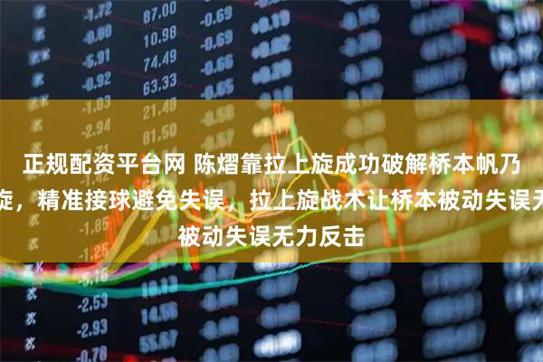 正规配资平台网 陈熠靠拉上旋成功破解桥本帆乃香削下旋，精准接球避免失误，拉上旋战术让桥本被动失误无力反击